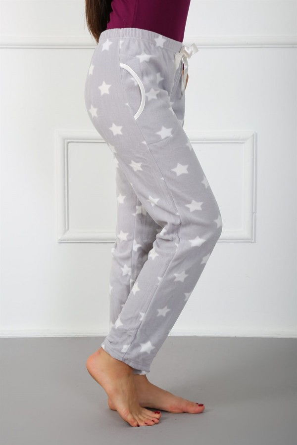 Moda Çizgi Bayan Welsoft Polar Tek Alt Pijama 210050