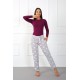 Moda Çizgi Bayan Welsoft Polar Tek Alt Pijama 210050