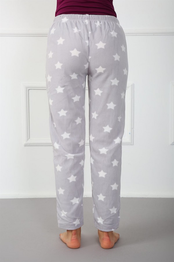 Moda Çizgi Bayan Welsoft Polar Tek Alt Pijama 210050