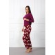 Moda Çizgi Bayan Welsoft Polar Tek Alt Pijama 210052