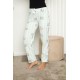 Moda Çizgi Kadın Alt Pijama