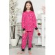 Moda Çizgi Çocuk Pamuk Uzun Kollu Pijama Takımı 4545