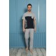 Moda Çizgi Erkek %100 Pamuk Cepli Pijama Takımı 20510G