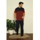Moda Çizgi Erkek Bordo 3'lü Pijama Takım 6823