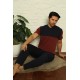 Moda Çizgi Erkek Bordo 3'lü Pijama Takım 6823