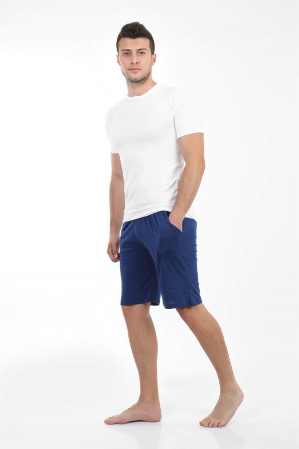 Moda Çizgi Erkek Cepli Pamuk Şort 27209