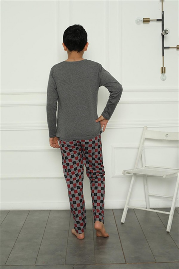 Moda Çizgi Erkek Çocuk Penye Pijama Takım 20389