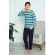 Moda Çizgi Erkek Çocuk Penye Pijama Takım 20413