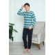 Moda Çizgi Erkek Çocuk Penye Pijama Takım 20413