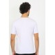 moda çizgi Erkek Likralı V Yaka Beyaz T-Shirt 65700