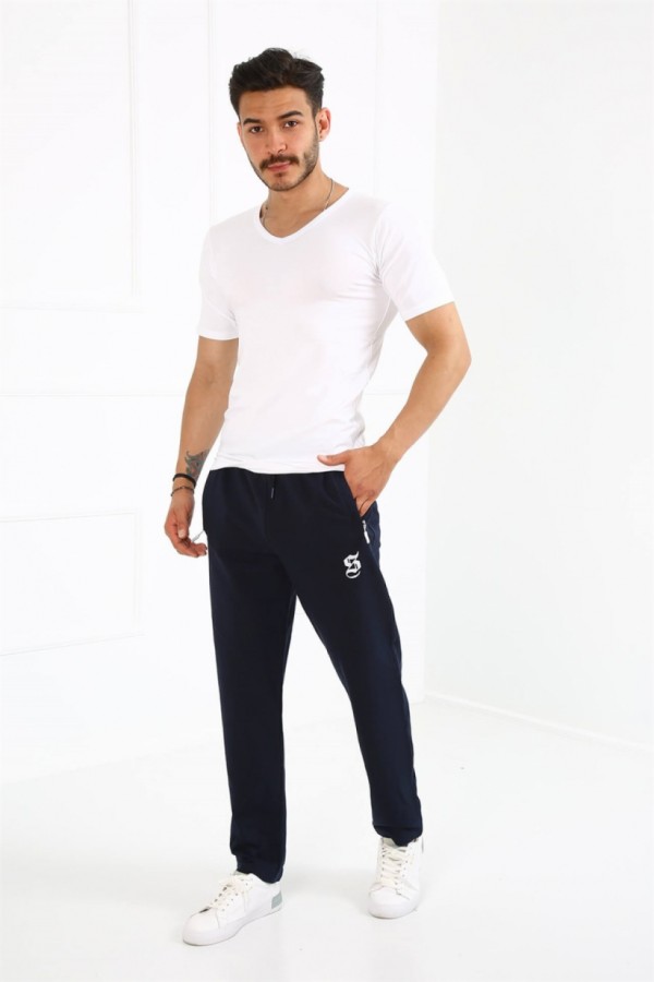 Moda Çizgi Erkek Pamuk Alt Eşofman 6750