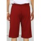 Moda Çizgi Erkek Pamuk Bordo Kapri 27480