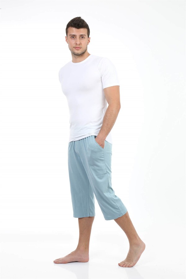 Moda Çizgi Erkek Pamuk Kapri 27194