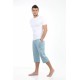Moda Çizgi Erkek Pamuk Kapri 27194