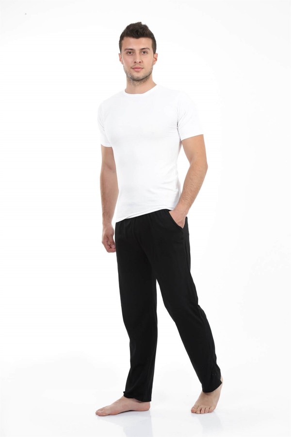 Moda Çizgi Erkek Pamuk Tek Alt Pijama 27201
