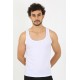 moda çizgi Erkek Penye Beyaz Atlet  6566