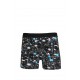 Moda Çizgi Erkek Penye Likralı Desenli Boxer 40116