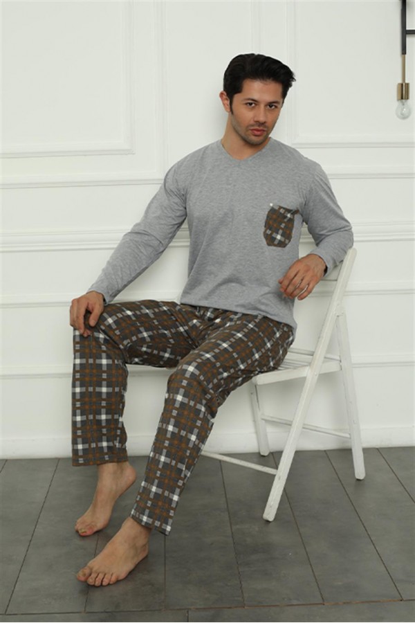 Moda Çizgi Erkek Penye Pijama Takım 6828