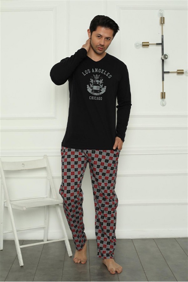 Moda Çizgi Erkek Penye Pijama Takım 6829