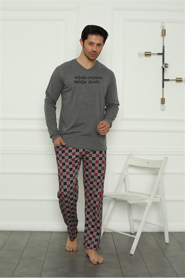 Moda Çizgi Erkek Penye Pijama Takım 6830