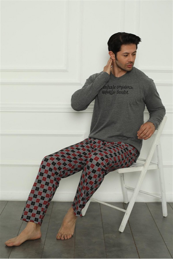 Moda Çizgi Erkek Penye Pijama Takım 6830