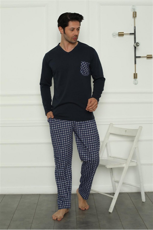 Moda Çizgi Erkek Penye Pijama Takım 6838