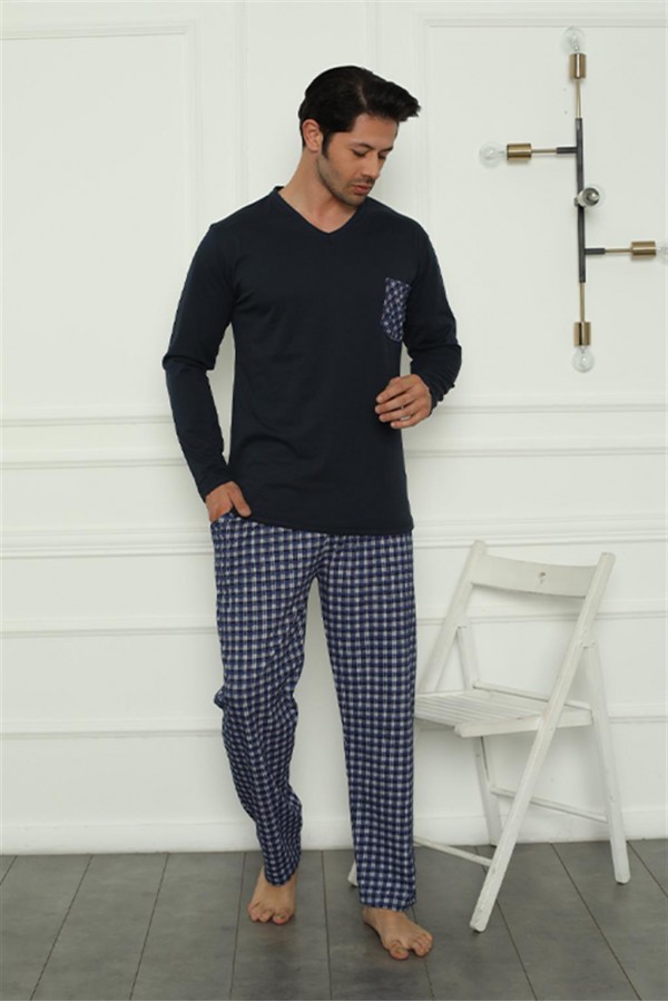 Moda Çizgi Erkek Penye Pijama Takım 6838