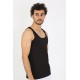 moda çizgi Erkek Penye Siyah Atlet 6566