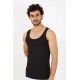 moda çizgi Erkek Penye Siyah Atlet 6566