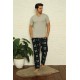 Moda Çizgi Erkek Polar Alt Pijama 7007