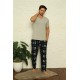 Moda Çizgi Erkek Polar Alt Pijama 7007