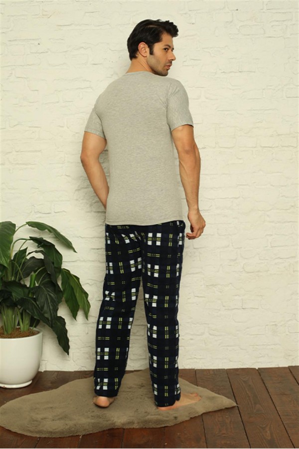 Moda Çizgi Erkek Polar Alt Pijama 7007