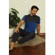 Moda Çizgi Erkek Sax 3'lü Pijama Takım 6823