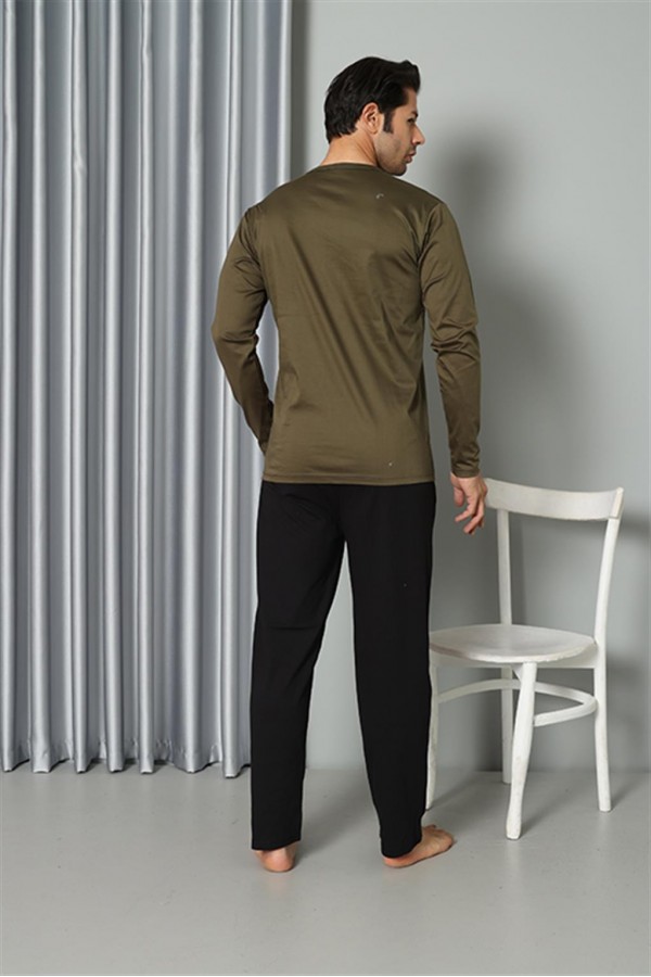 Moda Çizgi Erkek Uzun Kol Penye Pijama Takım 6844
