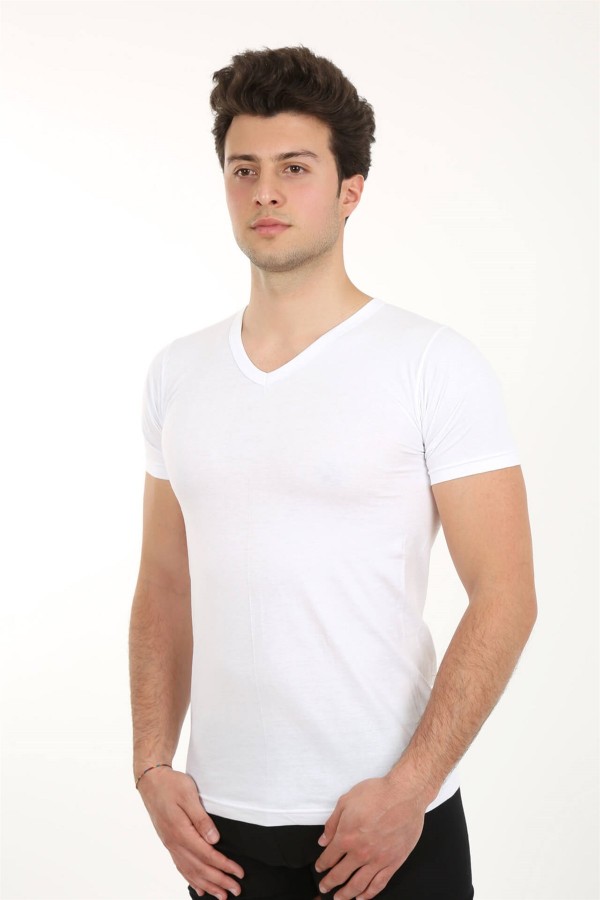 Moda Çizgi Erkek V Yaka Penye Atlet 65601