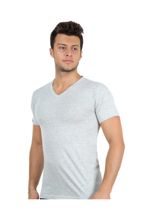 Moda Çizgi Erkek V Yaka Penye Atlet 65602