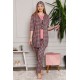 Moda Çizgi Kadın %100 Pamuk 3'lü Sabahlık Pijama Takım 1117