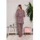 Moda Çizgi Kadın %100 Pamuk 3'lü Sabahlık Pijama Takım 1117