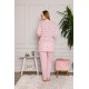 Moda Çizgi Kadın %100 Pamuk 3'lü Sabahlık Pijama Takım 1119