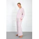 Moda Çizgi Kadın %100 Pamuk Büyük Beden Pijama Takım 202173