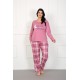 Moda Çizgi Kadın %100 Pamuk Büyük Beden Pijama Takım 202176