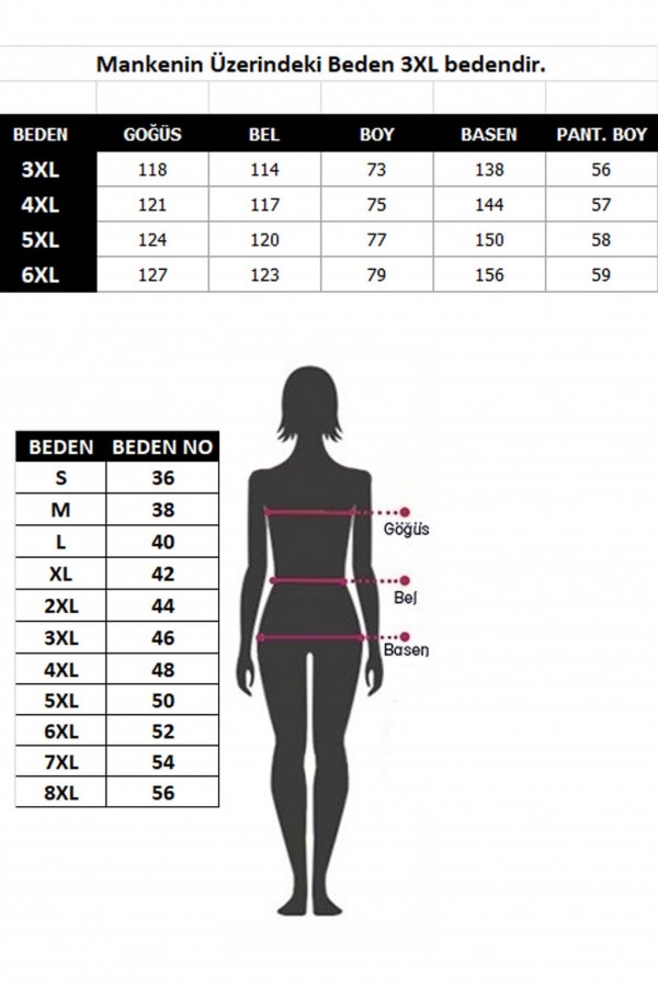 Moda Çizgi Kadın %100 Pamuk Kapri Büyük Beden Pijama Takım 202164