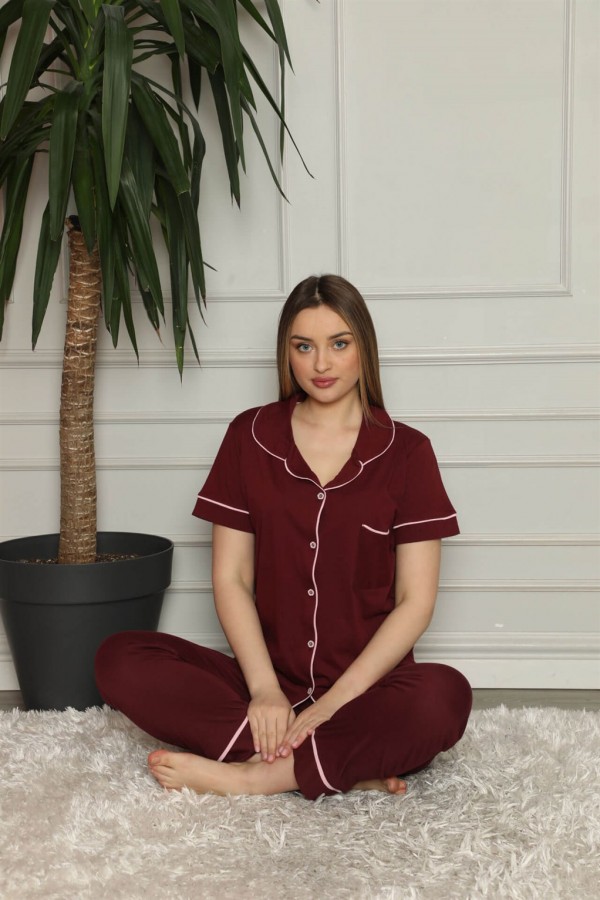 Moda Çizgi Kadın Penye Pijama