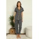 Moda Çizgi Kadın Penye Pijama