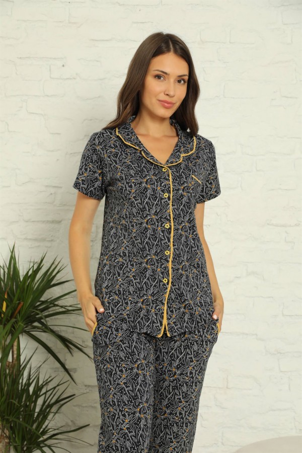 Moda Çizgi Kadın Penye Pijama
