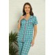 Moda Çizgi Kadın Penye Pijama