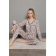 Moda Çizgi Kadın Penye Pijama