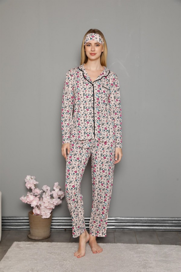 Moda Çizgi Kadın Penye Pijama