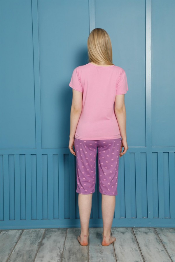 Moda Çizgi Şortlu Pijama Takım