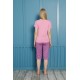 Moda Çizgi Şortlu Pijama Takım